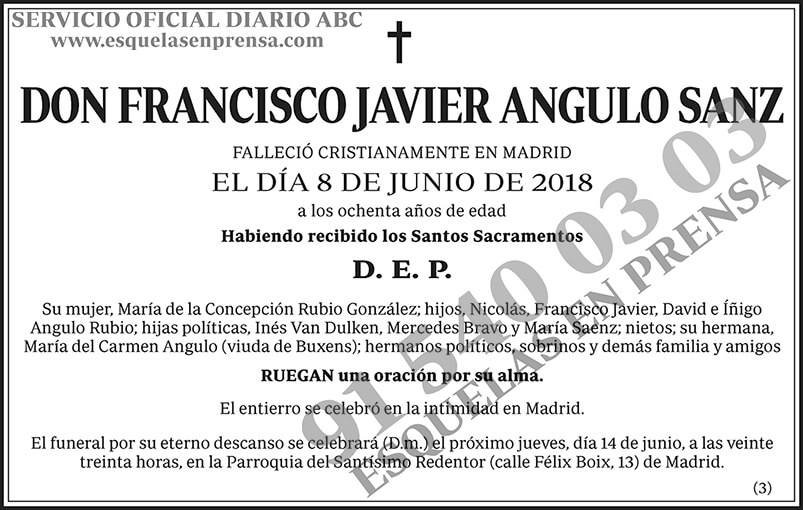 Francisco Javier Angulo Sanz